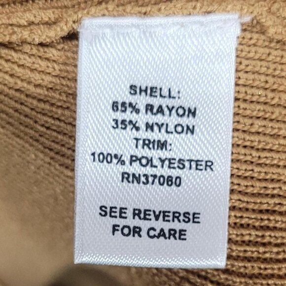 CATO Tan Sleeveless Blouse | Sheer Mesh Sleeves | Size Medium - Picture 5 of 5